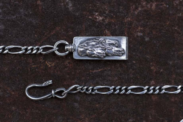 PEANUTS & Co. horse & snake clip type walletchain silver