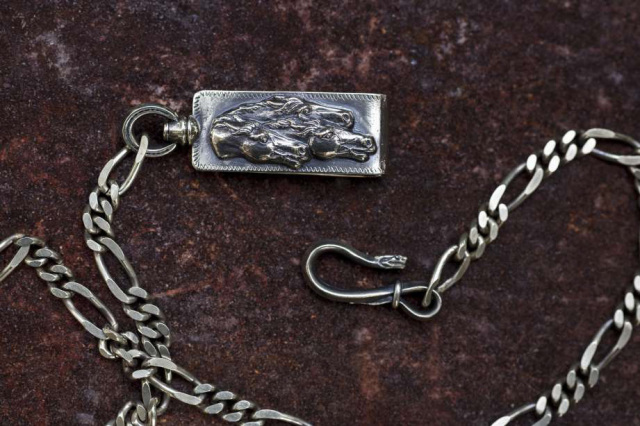 PEANUTS & Co. horse & snake clip type walletchain silver