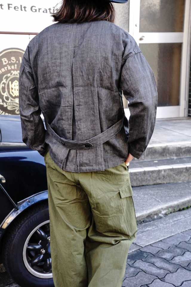 Django Atour classic french bourgeron jacket / black