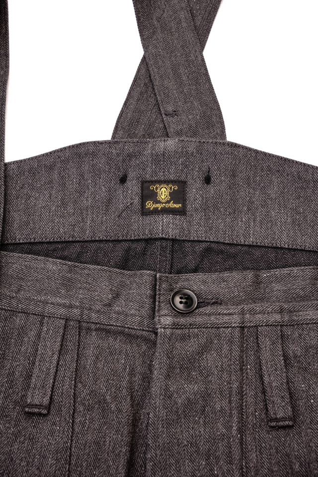 Django Atour classic germanwork overalls / grey herringbone