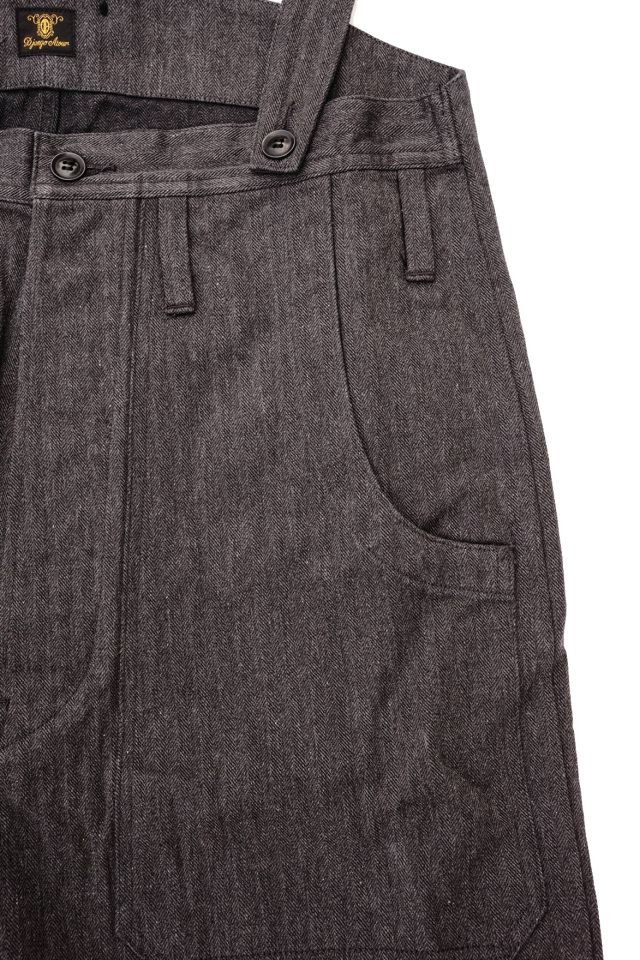 Django Atour classic germanwork overalls / grey herringbone