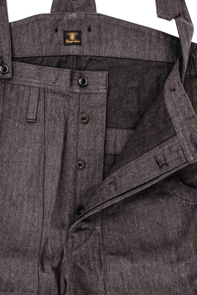 Django Atour classic germanwork overalls / grey herringbone