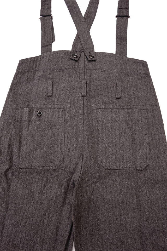 Django Atour classic germanwork overalls / grey herringbone