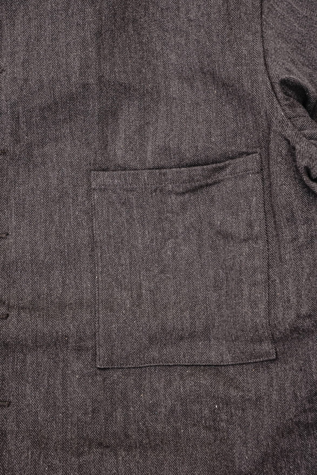 classic frenchwork blouson / grey herringbone