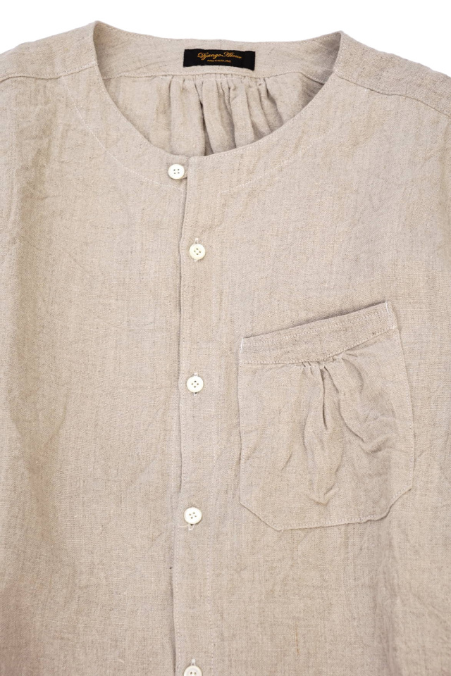 Django Atour classic germanwork heavylinen shirt / ecru