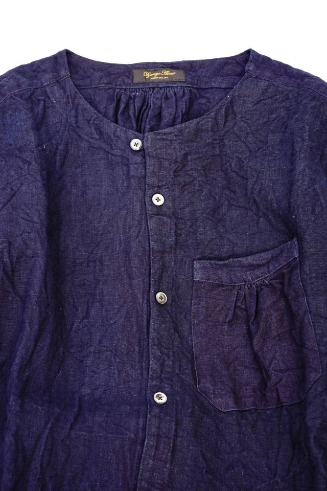 Django Atour classic germanwork heavylinen shirt / indigo