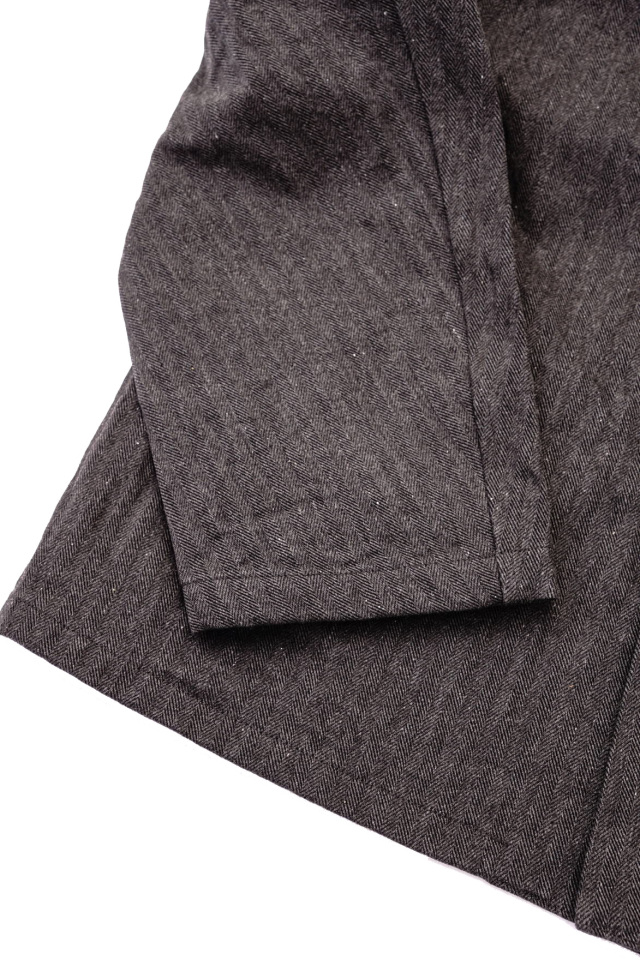 classic frenchwork blouson / grey herringbone