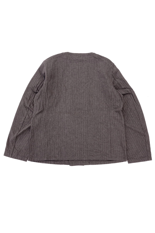 classic frenchwork blouson / grey herringbone