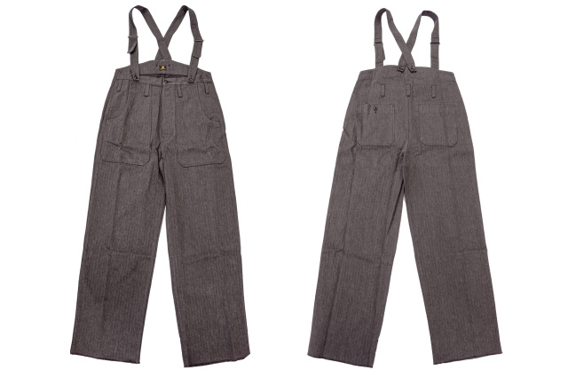 Django Atour classic germanwork overalls / grey herringbone