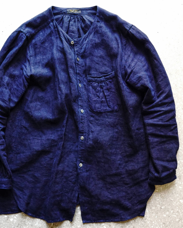 Django Atour classic germanwork heavylinen shirt / indigo