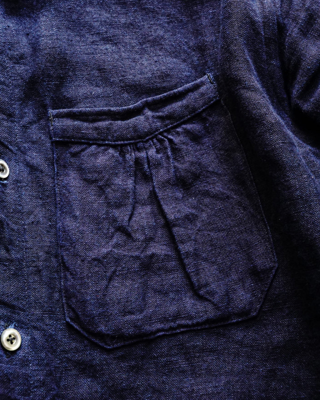 Django Atour classic germanwork heavylinen shirt / indigo