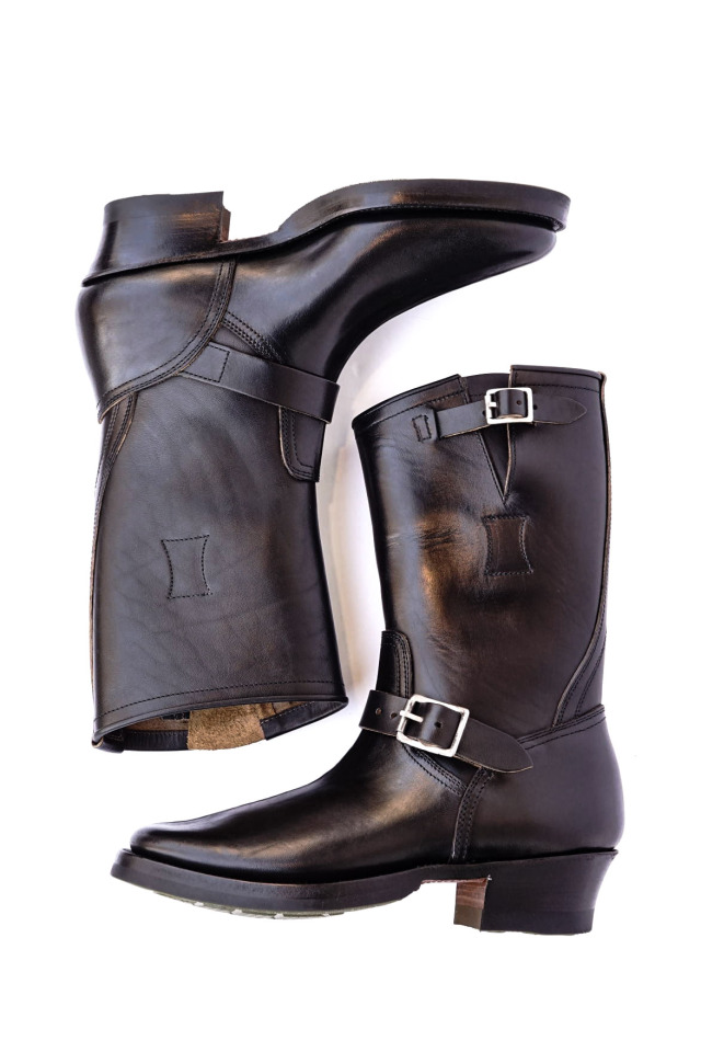 CLINCH Engineer boots Horsebutt overdye BLACK B.S.W. market