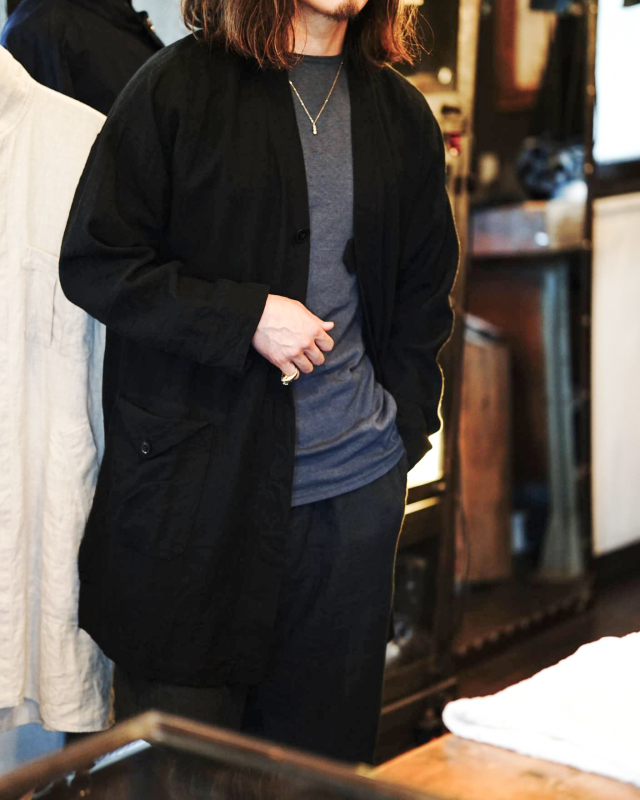 Django Atour classic heavylinen montparnasse coat 2025 / black