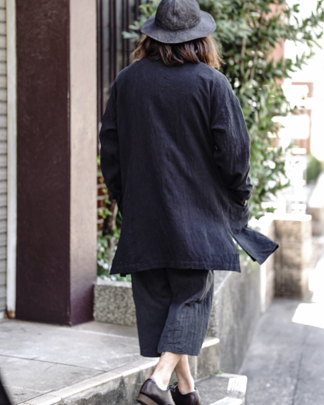 Django Atour classic heavylinen montparnasse coat 2025 / black