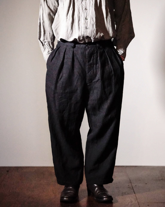 Django Atour montparnasse belgium-linen pants / belgium-black