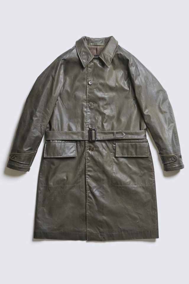 ADDICT CLOTHES JAPAN ACVM WAXED COTTON SINGLE DISPATCH COAT K.GREEN