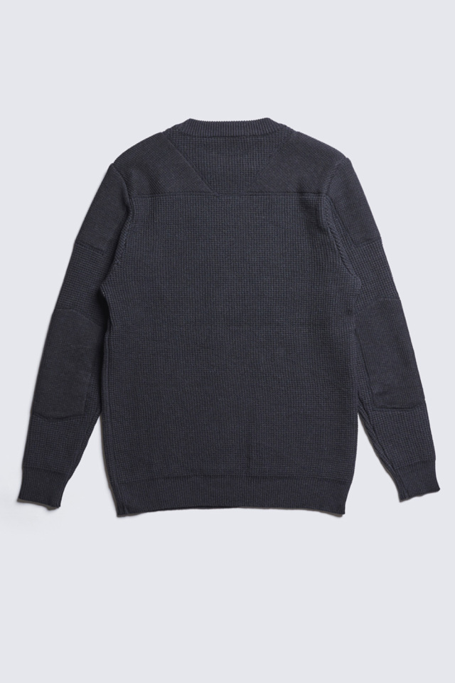 ADDICT CLOTHES JAPAN ACVM PADDED WAFFLE COTTON KNIT BLACK