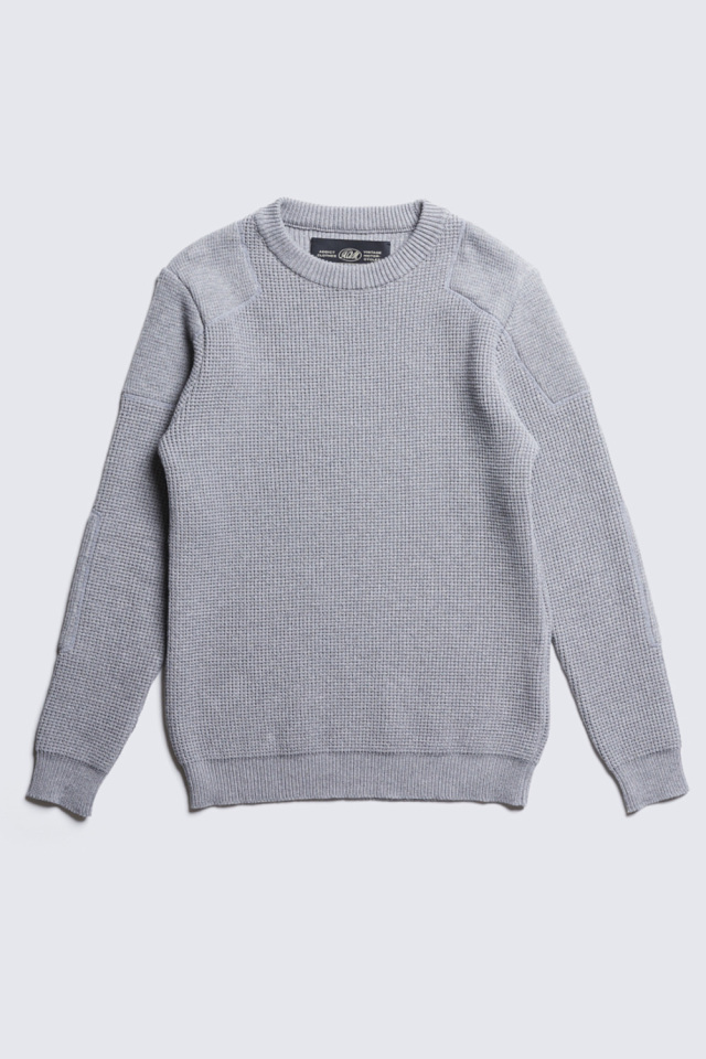 ADDICT CLOTHES JAPAN ACVM PADDED WAFFLE COTTON KNIT L.GREY