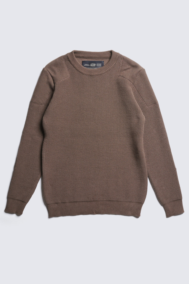 ADDICT CLOTHES JAPAN ACVM PADDED WAFFLE COTTON KNIT WALNUT