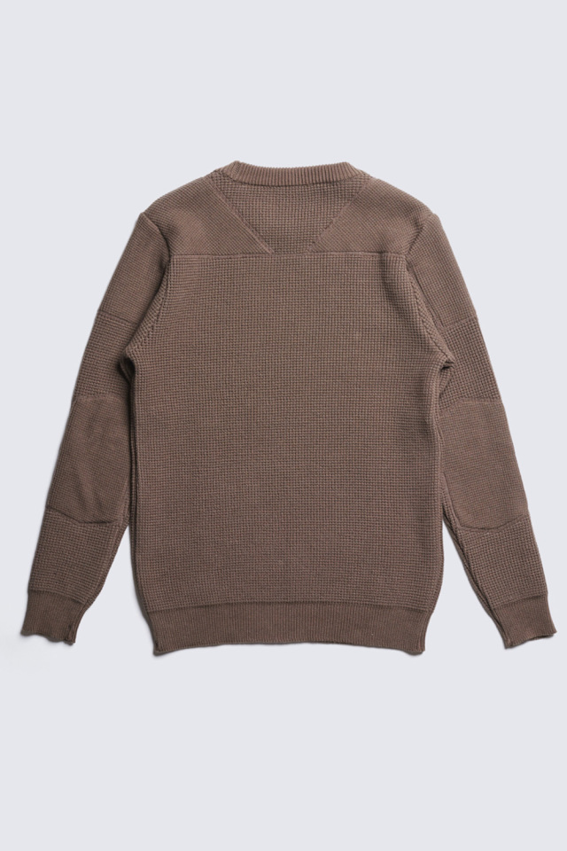 ADDICT CLOTHES JAPAN ACVM PADDED WAFFLE COTTON KNIT WALNUT