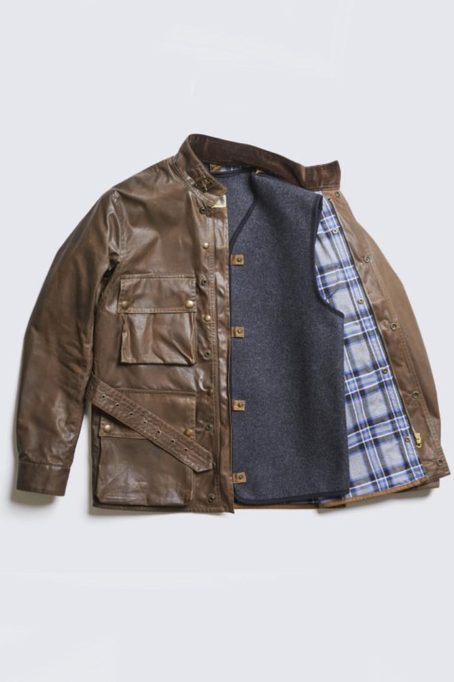 ADDICT CLOTHES JAPAN ACVM WAXED COTTON BMC JACKET BROWN