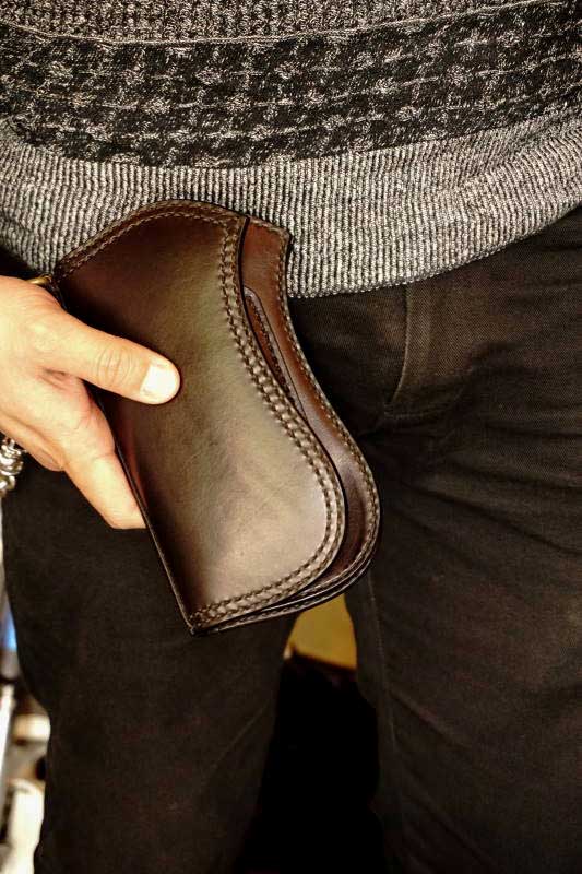 Brass Shoe Co.1 0th　Anniversary Brass ×ATELIER CHERRY Leather Wallet BLACK
