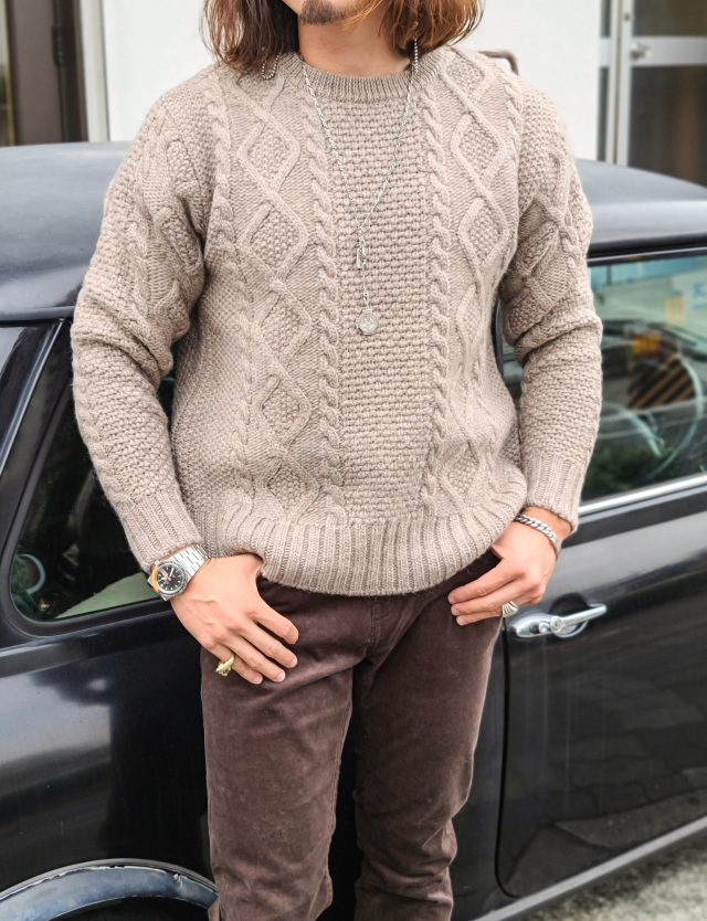 BY GLAD HAND ISLANDS - CREW NECK SWEATER BEIGE