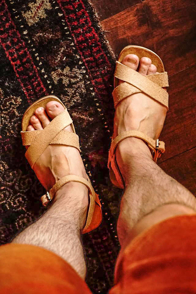 CLINCH Cross SANDAL Natural Roughout