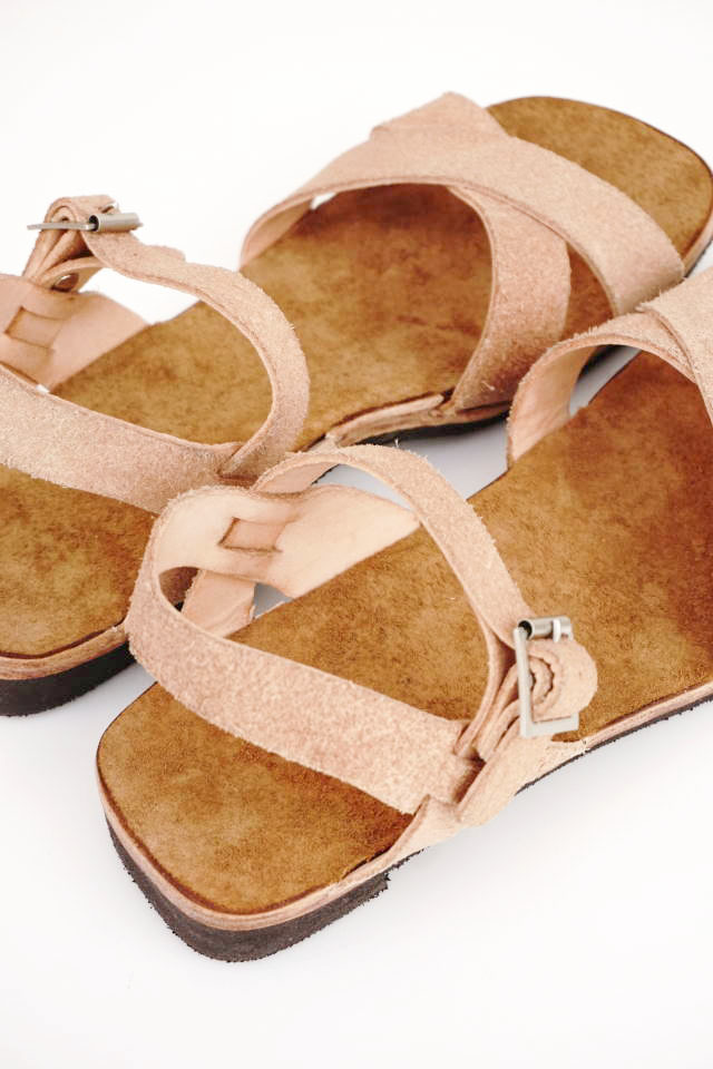 CLINCH Cross SANDAL Natural Roughout