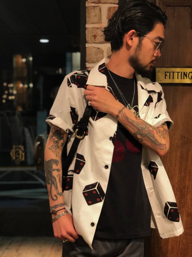 GANGSTERVILLE TUMBLING DICE - S/S SHIRTS WHITE