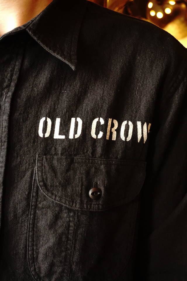 OLD CROW RODDER WORKER - L/S SHIRTS BLACK