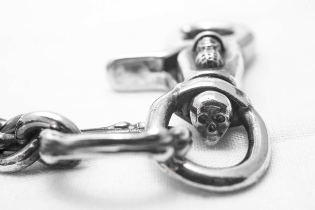 PEANUTS & Co. BULL WALLET CHAIN ALL SILVER