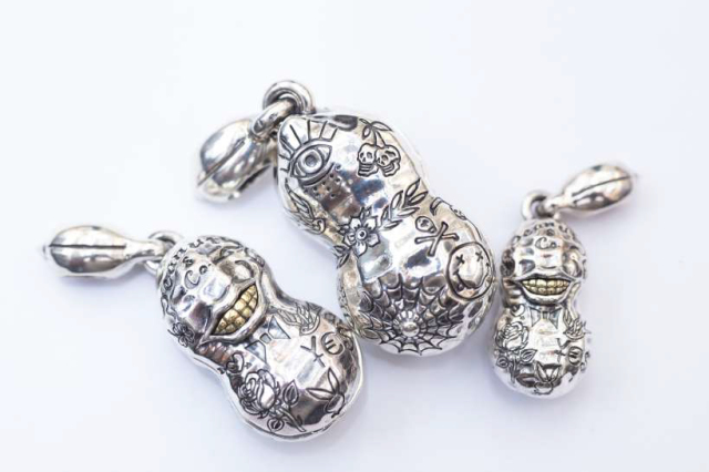 Peanuts＆Co PEANUTS & Co. TEDDY PEANUTS silver + silver chain 60cm round