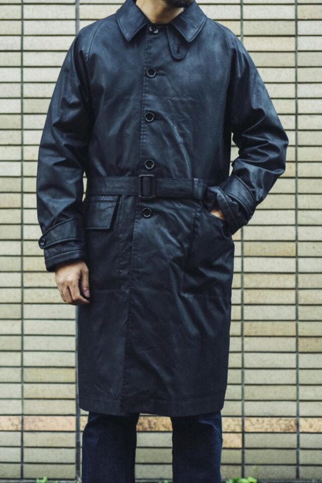 ADDICT CLOTHES JAPAN ACVM WAXED COTTON SINGLE DISPATCH COAT BLACK
