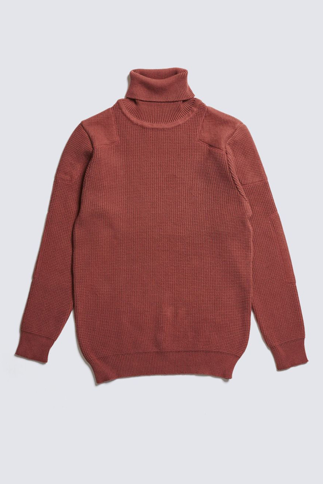 ADDICT CLOTHES JAPAN ACVM PADDED WAFFLE COTTON TURTLE KNIT FADE RED