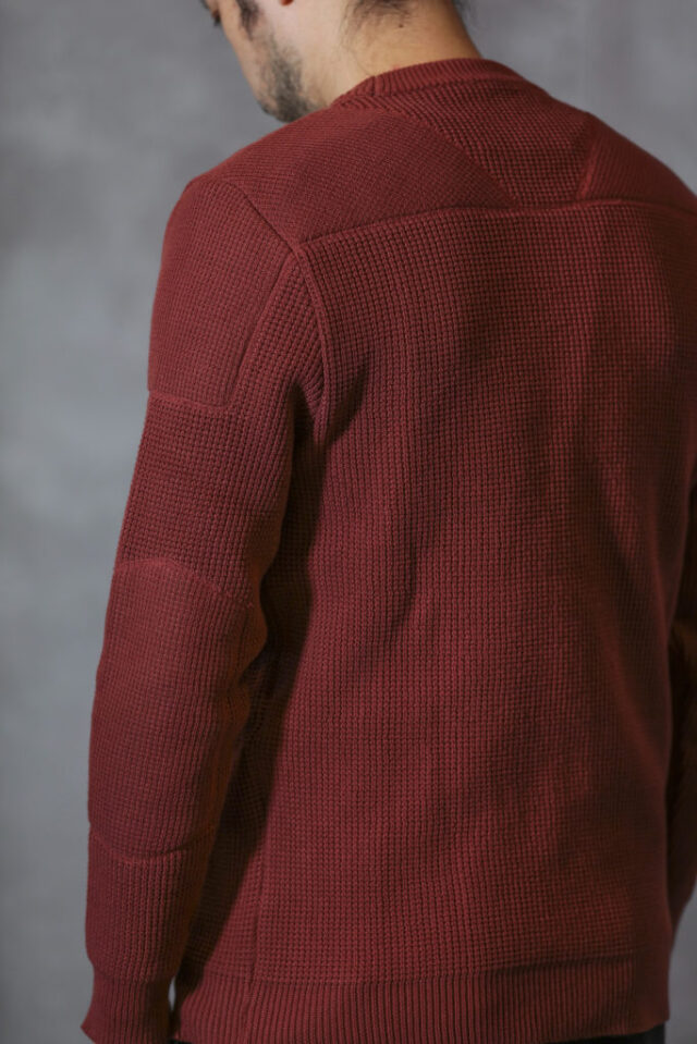 ADDICT CLOTHES JAPAN ACVM PADDED WAFFLE COTTON KNIT FADE RED