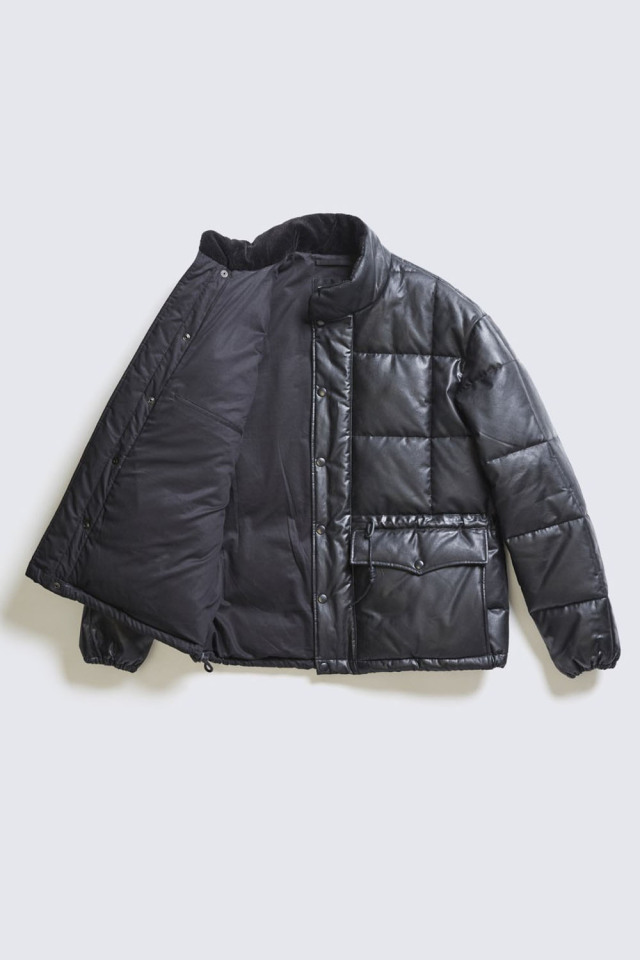 ADDICT CLOTHES JAPAN ACVM WAXED COTTON QUILTED JACKET BLACK