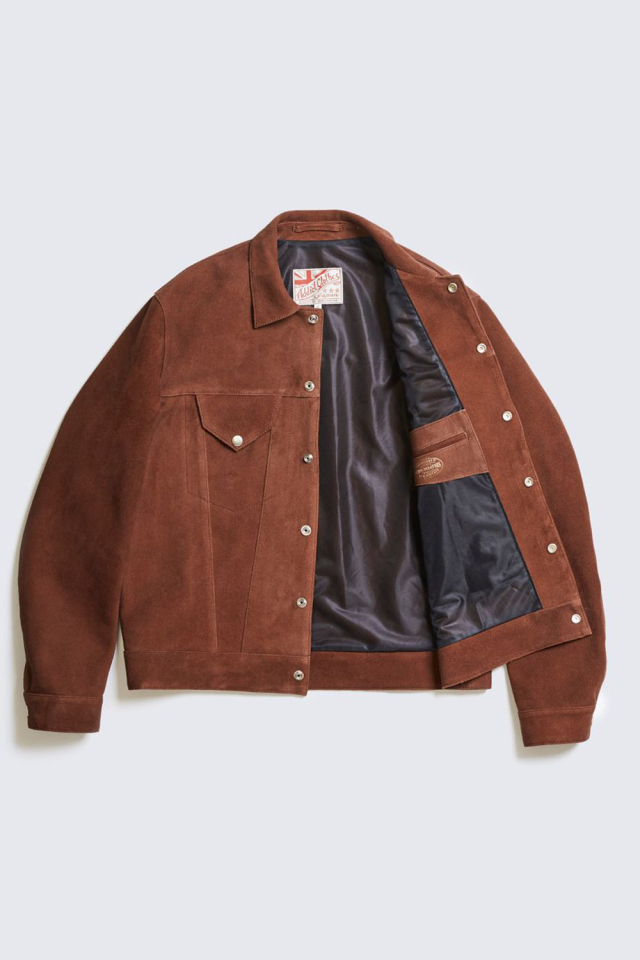 ADDICT CLOTHES JAPAN AD-08 GRANADA JACKET (DEER SUEDE) BROWN