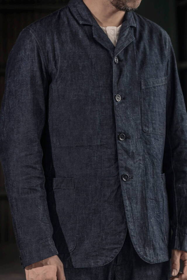 black denim work jacket