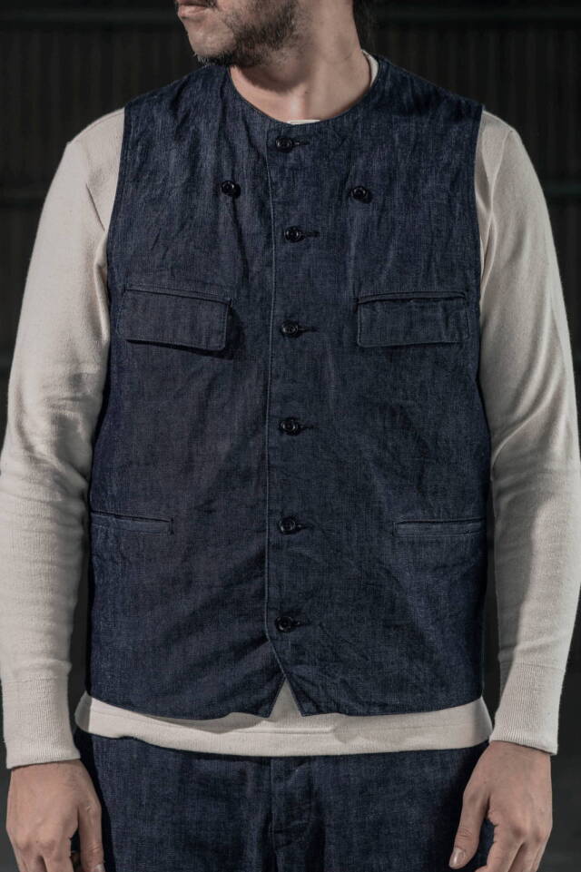 ADDICT CLOTHES JAPAN ACVM ACV-WCT01FC 4POCKETS DENIM WAISTCOAT