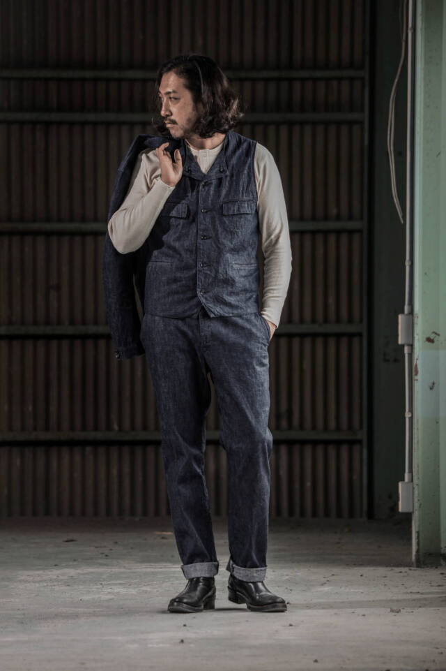 ADDICT CLOTHES JAPAN ACVM ACV-WCT01FC 4POCKETS DENIM WAISTCOAT