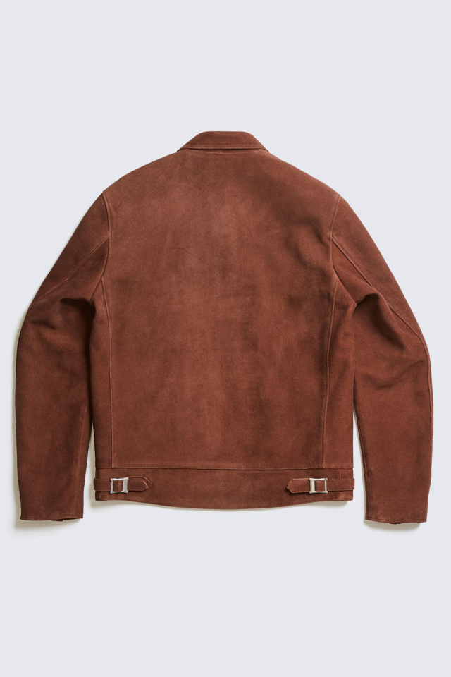 ADDICT CLOTHES JAPAN AD-01 CENTER-ZIP JACKET (DEER SUEDE) BROWN