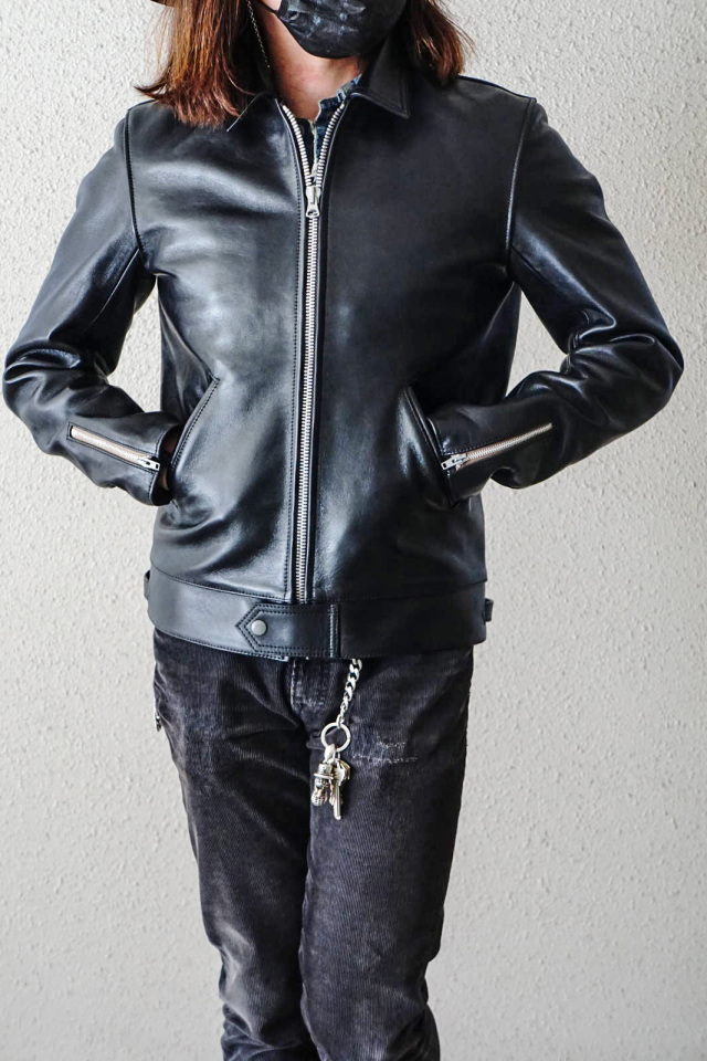 ADDICT CLOTHES JAPAN AD-01 CENTER-ZIP JACKET (HORSE) BLACK