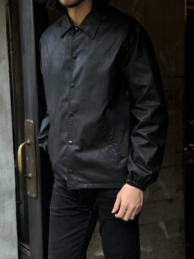 ADDICT CLOTHES JAPAN ACVM ACV-WX03 WAXED COTTON COACH JACKET BLACK