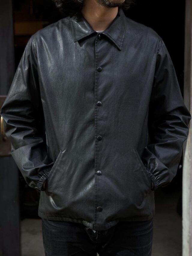 ADDICT CLOTHES JAPAN ACVM ACV-WX03 WAXED COTTON COACH JACKET BLACK