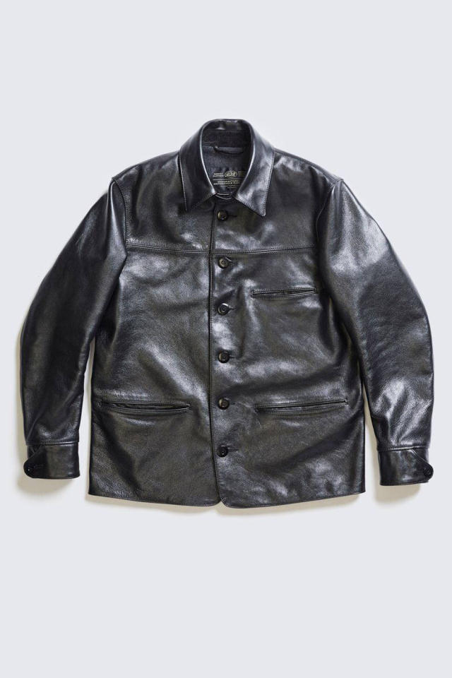 ADDICT CLOTHES JAPAN ACVM ACV-LJK02 HORSEHIDE CAR COAT BLAC