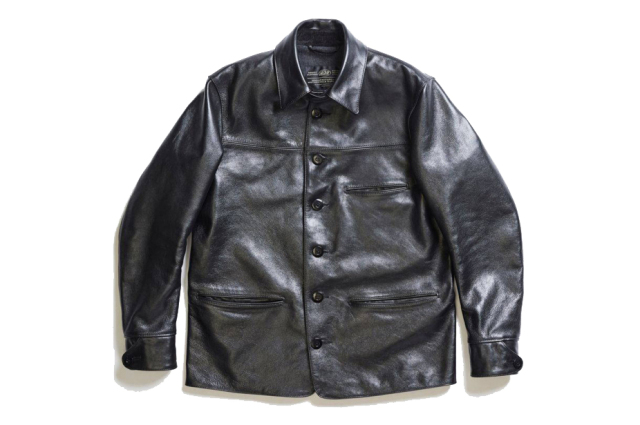 ADDICT CLOTHES JAPAN ACVM ACV-LJK02 HORSEHIDE CAR COAT BLACK