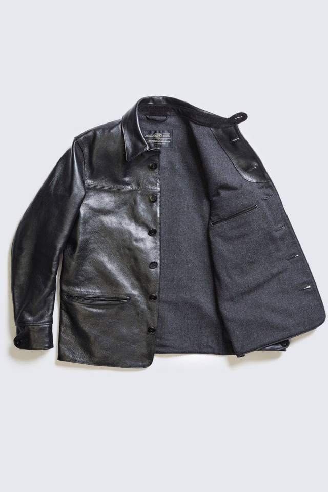 ADDICT CLOTHES JAPAN ACVM ACV-LJK02 HORSEHIDE CAR COAT BLAC