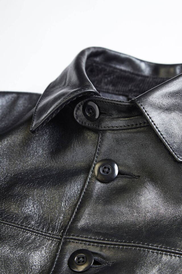 ADDICT CLOTHES JAPAN ACVM ACV-LJK02 HORSEHIDE CAR COAT BLAC