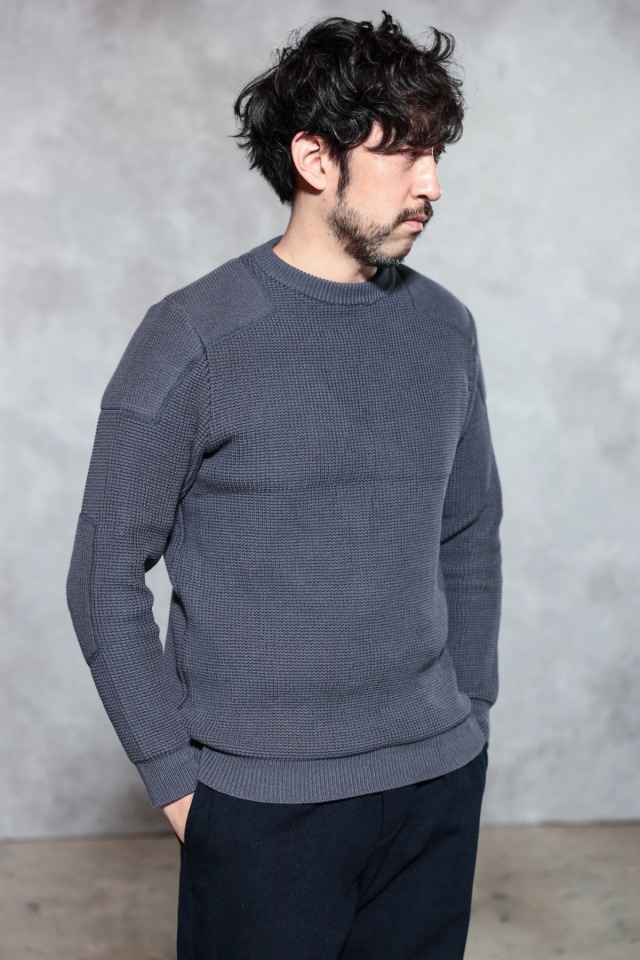 ADDICT CLOTHES JAPAN ACVM PADDED WAFFLE COTTON TURTLE KNIT DARK_GREY